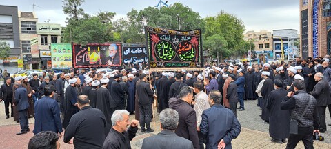 تصاویر/ عزاداری روحانیون و طلاب حوزه علمیه اردبیل