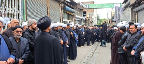 تصاویر/ عزاداری روحانیون و طلاب حوزه علمیه اردبیل