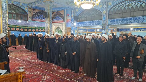 تصاویر/ عزاداری روحانیون و طلاب حوزه علمیه اردبیل