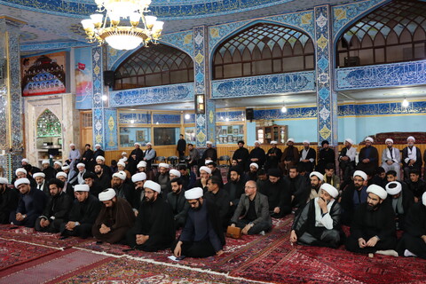 تصاویر/ عزاداری روحانیون و طلاب حوزه علمیه اردبیل