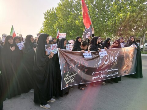 تصاویری از حضور کادر و طلاب موسسه آموزش عالی ریحانة الرسول ساوه در اجتماع بزرگ زینبی