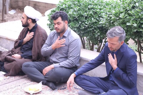 مراسم عزاداری اباعبدالله الحسین علیه السلام در روز دوازدهم محرم در مدرسه علمیه شفیعیه