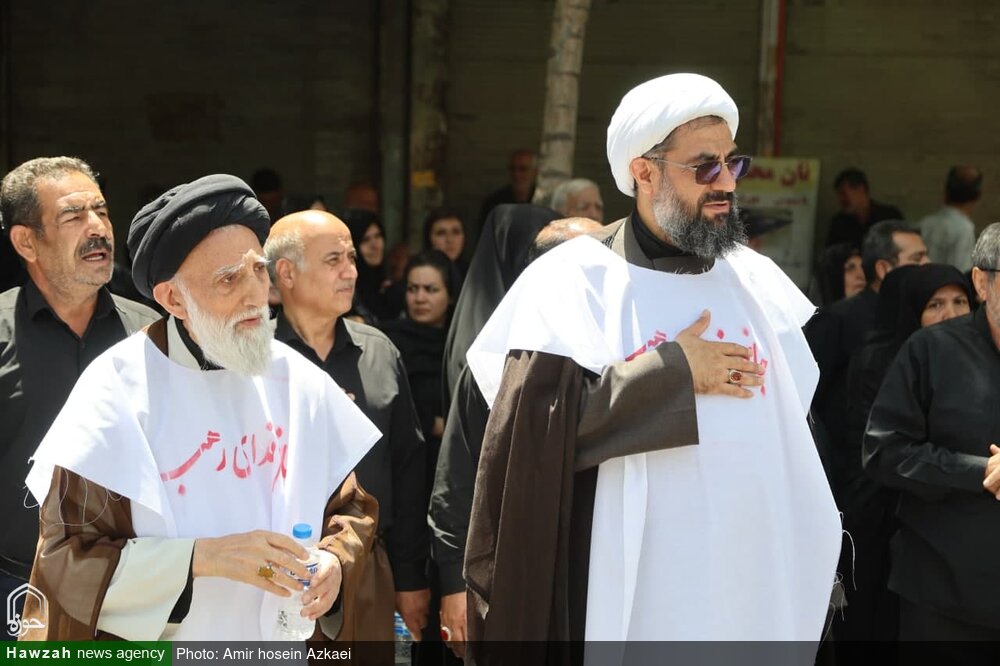 طلاب همدانی کفن پوش به میدان آمدند+تصاویر