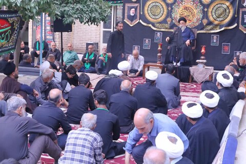 مراسم عزاداری اباعبدالله الحسین علیه السلام در روز سیزدهم محرم در مدرسه علمیه شفیعیه