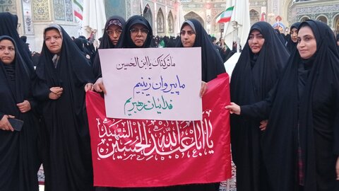 تصاویر/ اجتماع حماسی بانوان مشهدالرضا(ع) یک ایران زینب