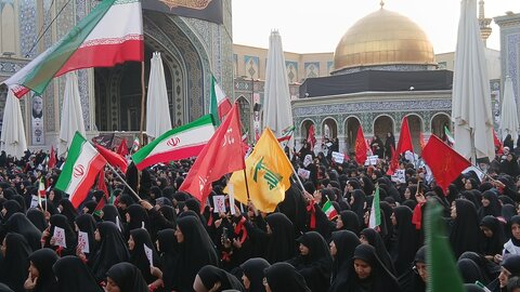 تصاویر/ اجتماع حماسی بانوان مشهدالرضا(ع) یک ایران زینب