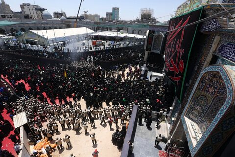 مراسم نمادین دفن پیکر مطهر شهدای کربلا توسط بنی اسد در کربلای معلی