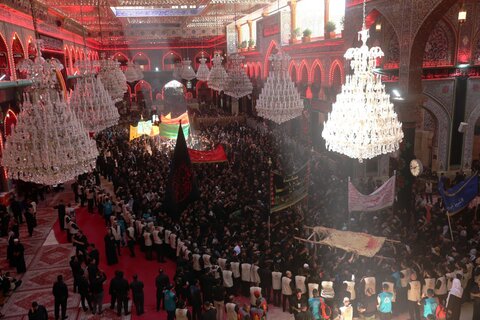 مراسم نمادین دفن پیکر مطهر شهدای کربلا توسط بنی اسد در کربلای معلی