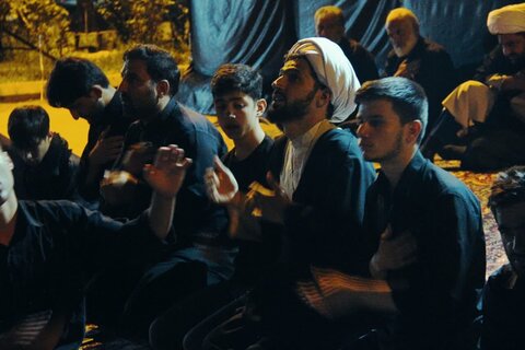 تصاویر/ عزاداری دهه دوم محرم در مدرسه علمیه نقده