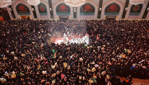 مراسم نمادین دفن پیکر مطهر شهدای کربلا توسط بنی اسد در کربلای معلی