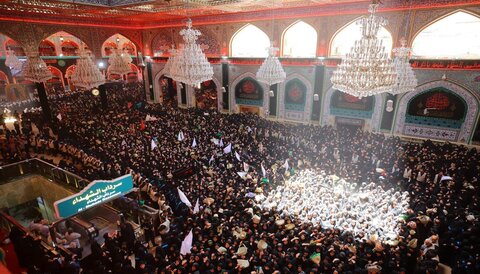 مراسم نمادین دفن پیکر مطهر شهدای کربلا توسط بنی اسد در کربلای معلی