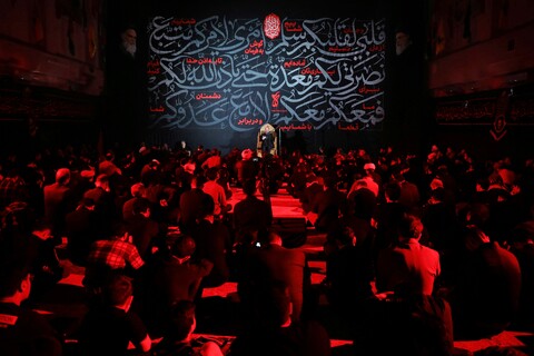 تصاویر/ شب اول عزاداری هیئت هنر و رسانه قم