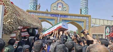 پیکر مطهر ۸نفر از شهدای هوافضای سپاه در کاشان تشییع شد+عکس