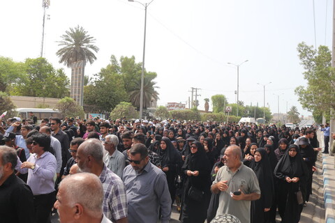 تصاویر/مراسم تشییع پیکر شهید عباس بیرقی فرد در بندرعباس