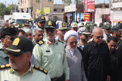 تصاویر/مراسم تشییع پیکر شهید عباس بیرقی فرد در بندرعباس