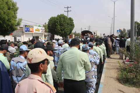 تصاویر/مراسم تشییع پیکر شهید عباس بیرقی فرد در بندرعباس