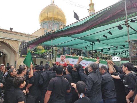 تصاویر/مراسم وداع شهید طرق القدس محمد خشاپوردرامامزاده عبدالله ابوزیدآباد