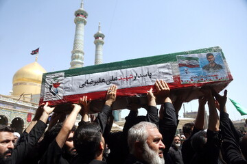 تشییع دو شهید اقتدار وطن در قم + فیلم و عکس