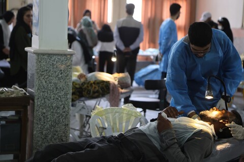 بازدید امام جمعه همدان از اجرای رزمایش جهادی دندانپزشکی و چشم پزشکی در همدان