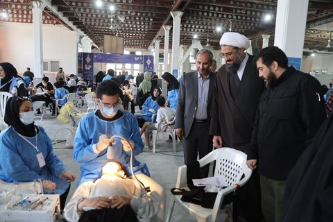بازدید امام جمعه همدان از اجرای رزمایش جهادی دندانپزشکی و چشم پزشکی در همدان