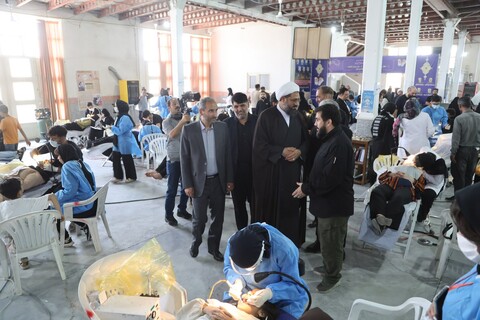 بازدید امام جمعه همدان از اجرای رزمایش جهادی دندانپزشکی و چشم پزشکی در همدان