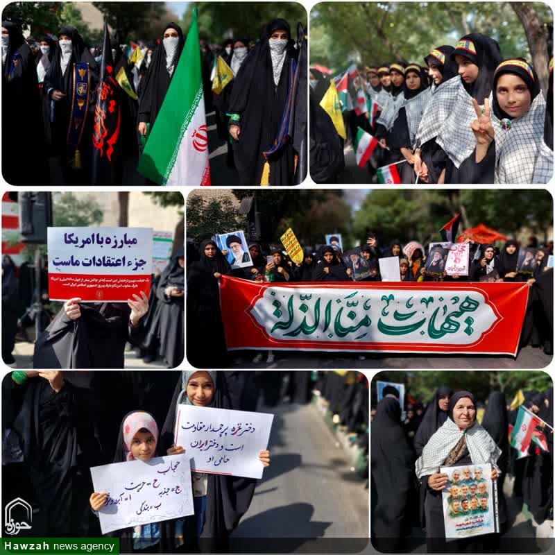 فیلم| اجتماع ۳هزار نفری دختران حسینی،مادران زینبی در خمینی شهر