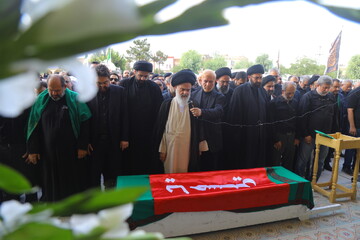 تصاویر / مراسم تشییع نوه آیت الله هاشمی شاهرودی(ره)