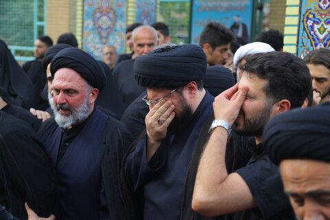مراسم تشییع نوه آیت الله هاشمی شاهرودی