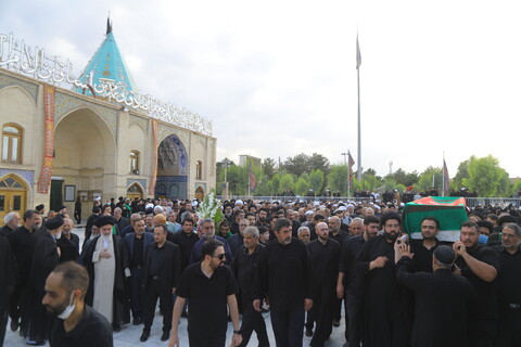 مراسم تشییع نوه آیت الله هاشمی شاهرودی