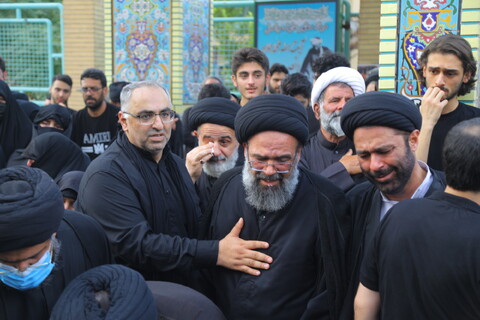 مراسم تشییع نوه آیت الله هاشمی شاهرودی