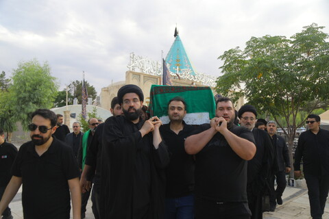 مراسم تشییع نوه آیت الله هاشمی شاهرودی