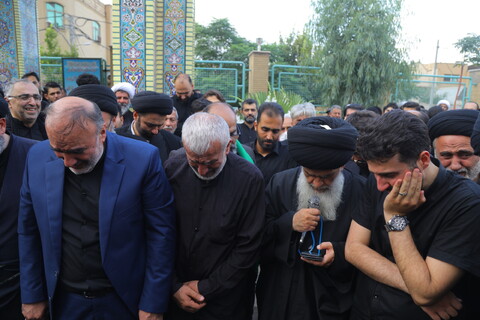 مراسم تشییع نوه آیت الله هاشمی شاهرودی