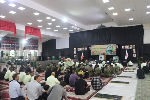 تصاویر/ مراسم گرامیداشت هفتمین روز شهادت شهید مدافع وطن "عباس بیرقی فرد" در گلزار شهدای بندرعباس