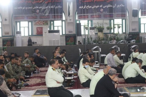 تصاویر/ مراسم گرامیداشت هفتمین روز شهادت شهید مدافع وطن "عباس بیرقی فرد" در گلزار شهدای بندرعباس