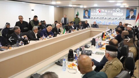 تصاویر/دیدار و نشست استاندار خوزستان با معاون وزیر امور داخلی عراق در مرز چذابه