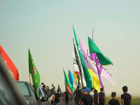 ویڈیو/ اربعین حسینی کے لیے کاروانِ مشایہ انصار الحسینؑ کی کربلا روانگی؛ قریۂ تل اسود سے عزمِ زیارت