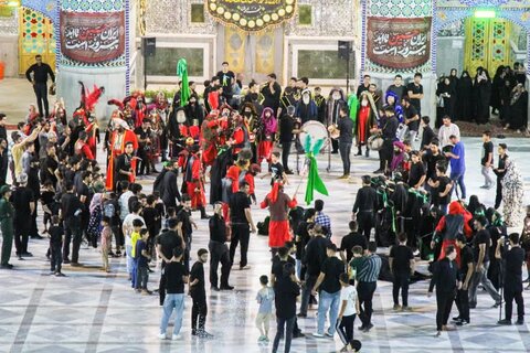 تصاویر/آیین نمادین کاروان اسرای کربلا به شام در نجف ایران