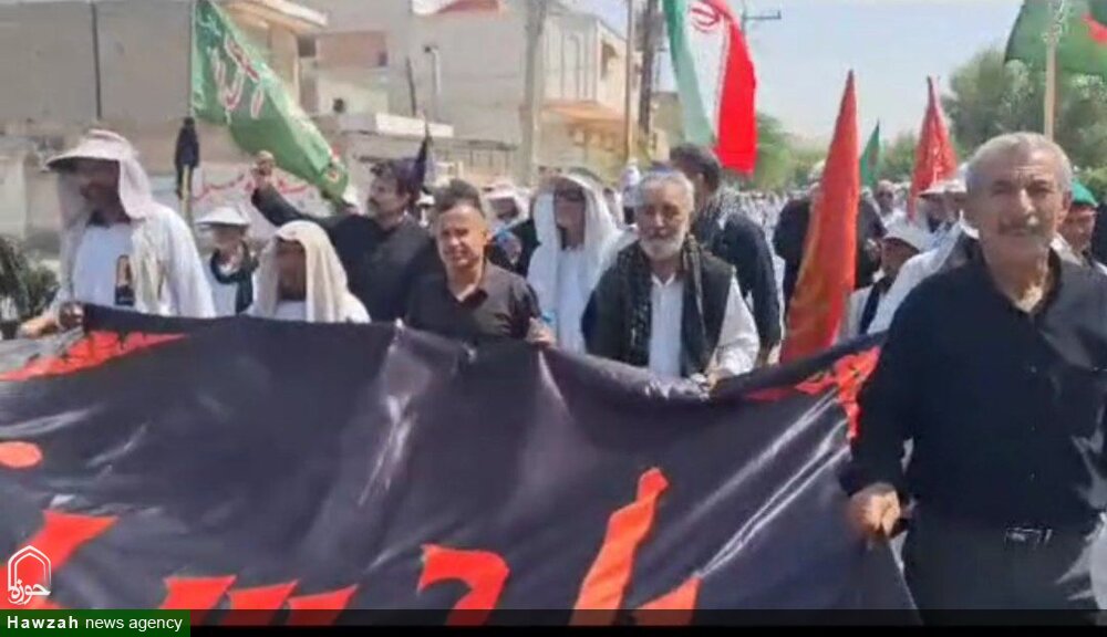 ادای احترام کاروان انصارالحسین(ع) به شهدای رامهرمز در آستانه سالروز شهادت امام سجاد(ع)