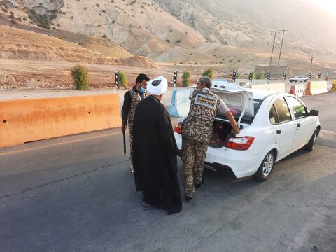 تصاویر/ بازدید امام جمعه دره‌شهر از مقر های ایست و بازرسی