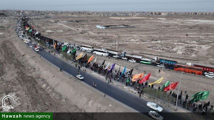 شکوه ایمان و همبستگی در بندر امام خمینی (ره)/ آغاز کاروان پیاده‌روی اربعین