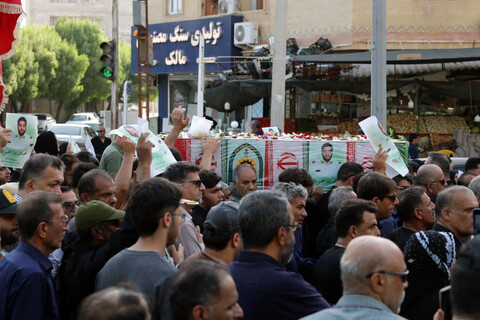 تصاویر/ تشییع شهید مدافع امنیت در بوشهر