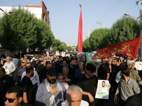 تصاویر/ تشییع شهید مدافع امنیت در بوشهر