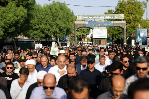 تصاویر/ تشییع شهید مدافع امنیت در بوشهر