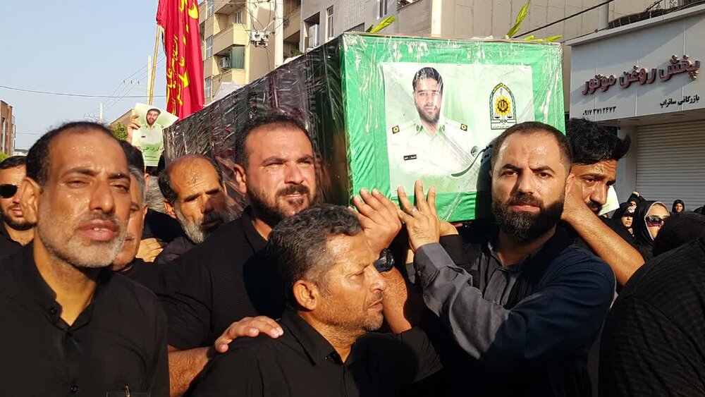 وداع باشکوه با شهید نظم و امنیت در بوشهر