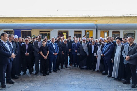 تصاویر | آیین نامگذاری ساختمان ایستگاه راه آهن تبریز به نام آیت الله شهید سیدمحمدعلی آل هاشم