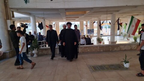 تصاویر/ تجدید میثاق امام جمعه گناوه با آرمان‌های شهدا