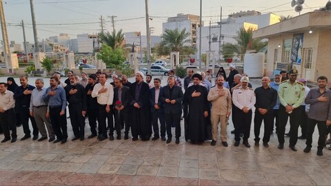 تصاویر/ تجدید میثاق امام جمعه گناوه با آرمان‌های شهدا