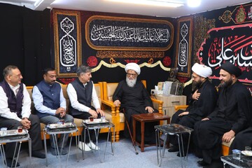 دیدار هیأت نمایندگی سفارت هند در عراق با آیت‌الله العظمی بشیر حسین نجفی