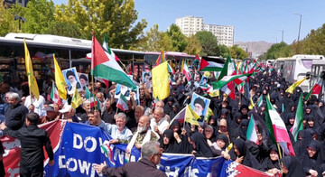 خروش زنجانی‌ها در راهپیمایی «جمعه خشم و نصر»