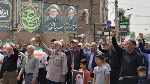 تصاویر/ نماز جمعه و راهپیمایی شهر بم